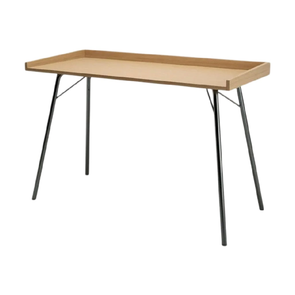 **Table rectangulaire en bois avec supports en métal**