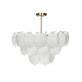**Suspension en verre transparent avec motifs en forme de coquillage**