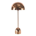**Titre technique : Lampe de table en métal, design moderne et fini cuivré**