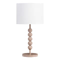**Lampe de table moderne en céramique, abat-jour en tissu blanc**