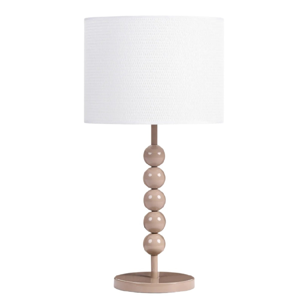 **Lampe de table moderne en céramique, abat-jour en tissu blanc**