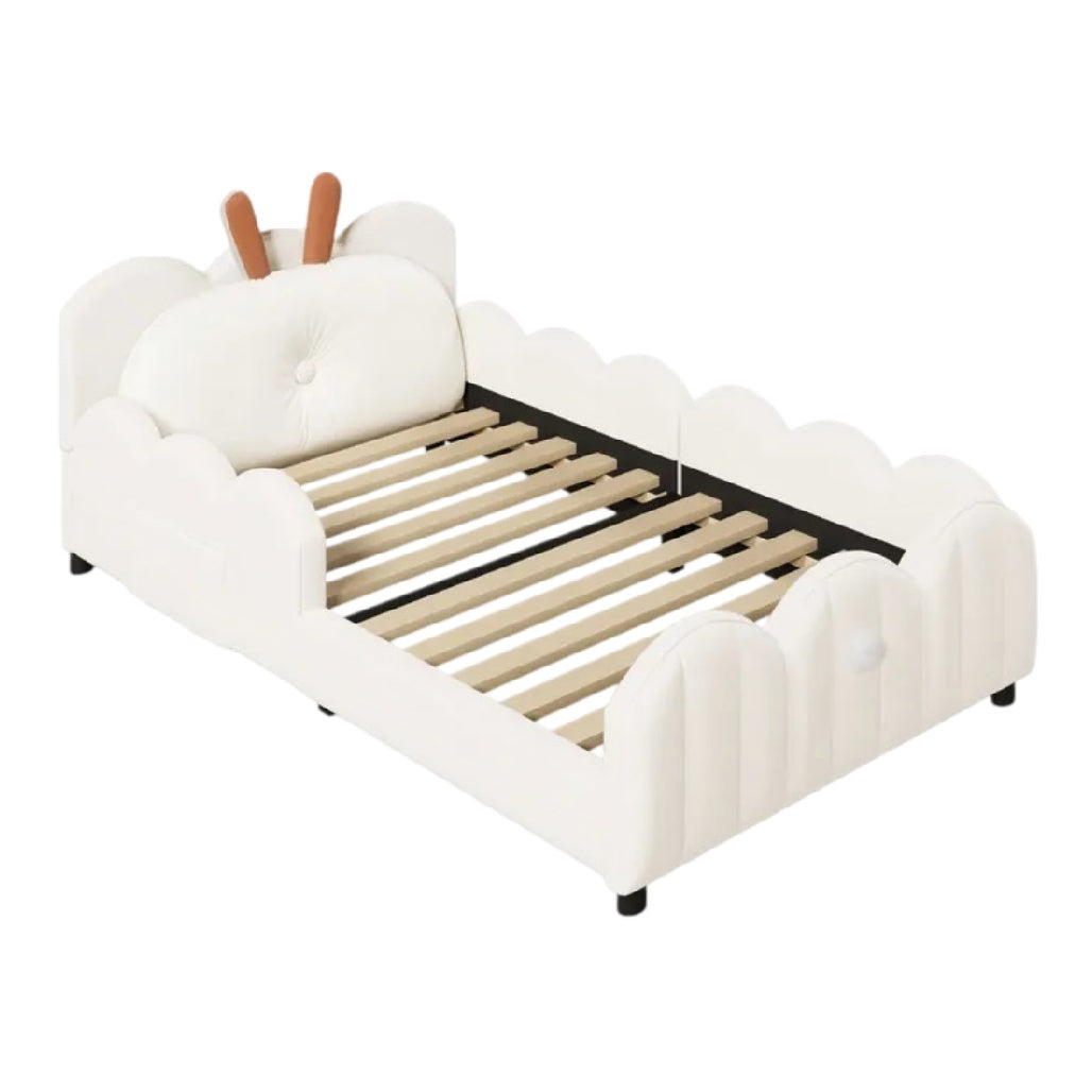 **Lit enfant en forme de nuage avec sommier à lattes**
